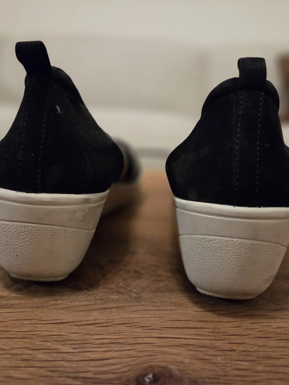Vionic Black Slip-On Platform Flats